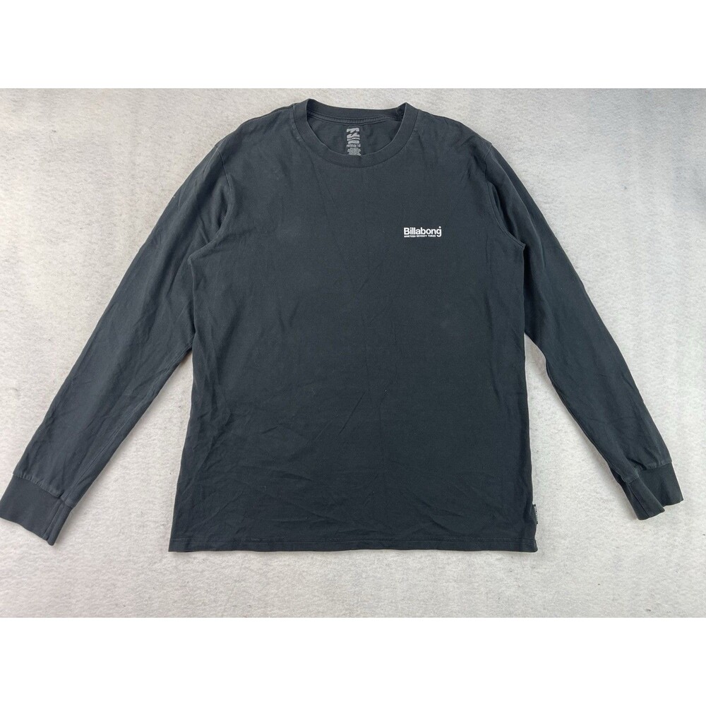 Billabong Men's Large Black Long Sleeve Graphic Logo T-Shirt